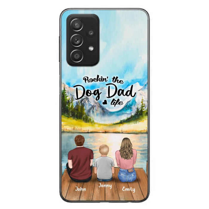 Custom Personalized Parents Pet Phone Case - Parents With 1 Kids And Upto 2 Pets - Case For iPhone And Samsung