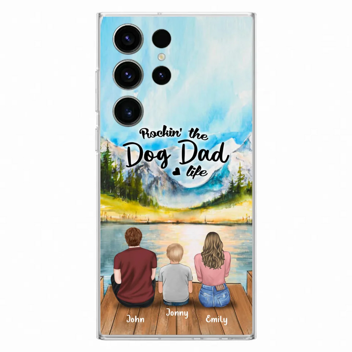 Custom Personalized Parents Pet Phone Case - Parents With 1 Kids And Upto 2 Pets - Case For iPhone And Samsung