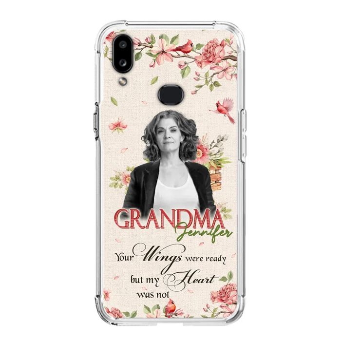 Custom Personalized Memorial Phone Case For iPhone/ Samsung - Upload Photo - Your Wings Were Ready But My Heart Was Not