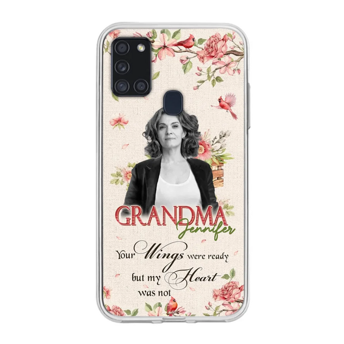 Custom Personalized Memorial Phone Case For iPhone/ Samsung - Upload Photo - Your Wings Were Ready But My Heart Was Not