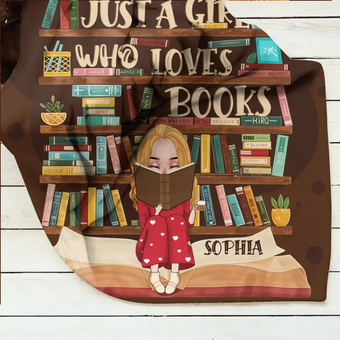 Custom Personalized Reading Girl Quilt/ Fleece Throw Blanket - Gift Idea For  Book Lover - Reading Is My Happy Place