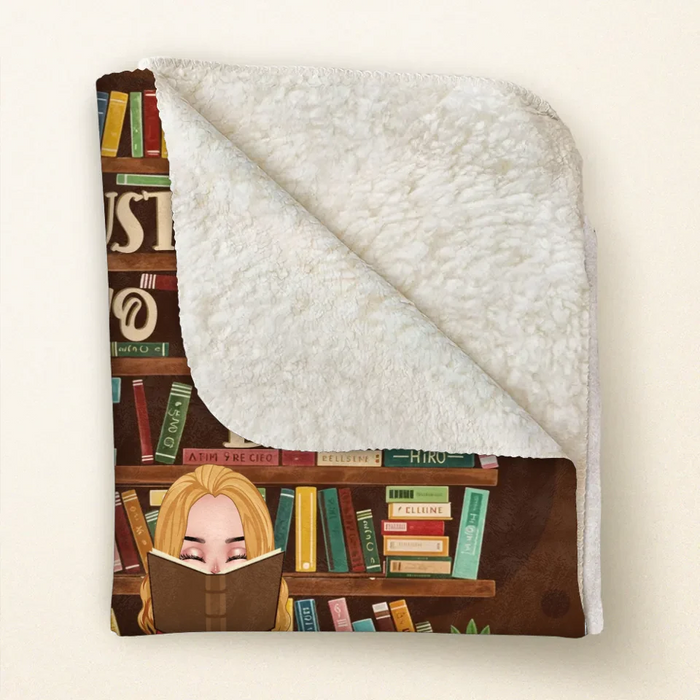 Custom Personalized Reading Girl Quilt/ Fleece Throw Blanket - Gift Idea For  Book Lover - Reading Is My Happy Place