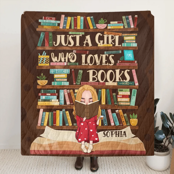 Custom Personalized Reading Girl Quilt/ Fleece Throw Blanket - Gift Idea For  Book Lover - Reading Is My Happy Place