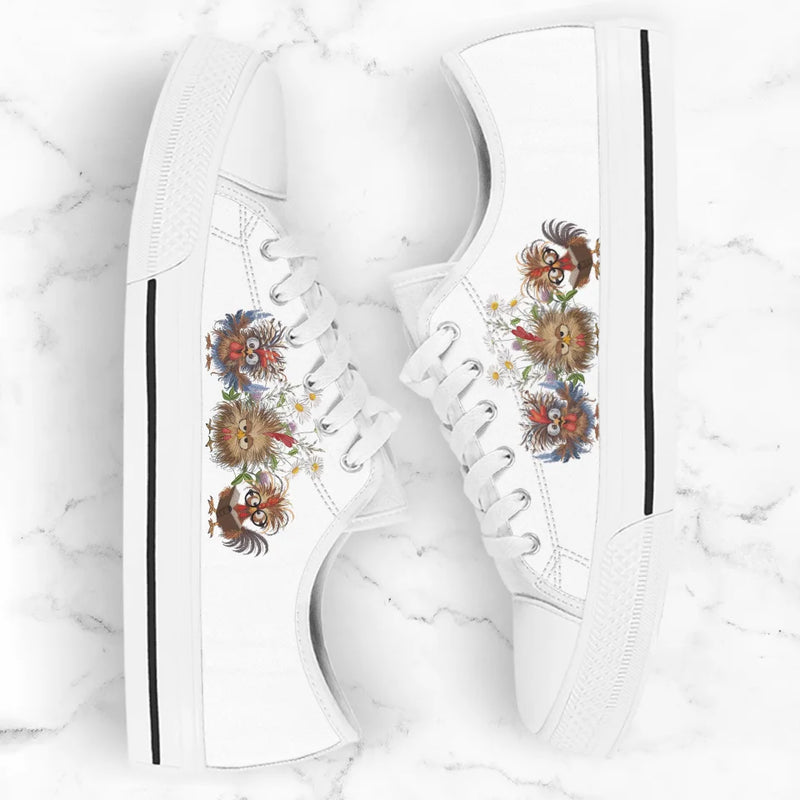 Personalized Chicken Flower Sneakers - Gift Idea For Chicken Lover