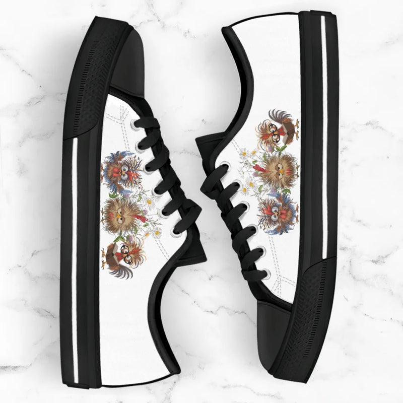Personalized Chicken Flower Sneakers - Gift Idea For Chicken Lover
