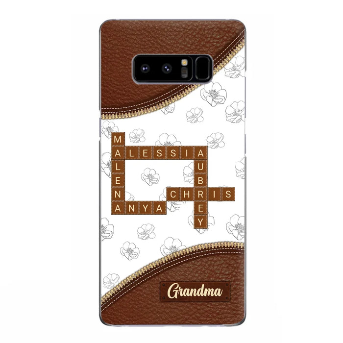 Custom Personalized Grandma Crossword iPhone/ Samsung Case - Gift Idea For Christmas/ Grandma