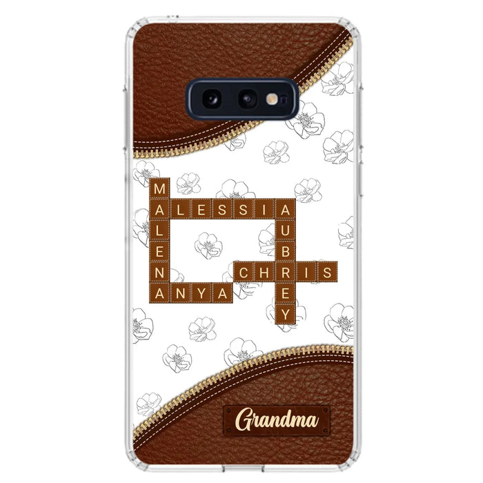 Custom Personalized Grandma Crossword iPhone/ Samsung Case - Gift Idea For Christmas/ Grandma