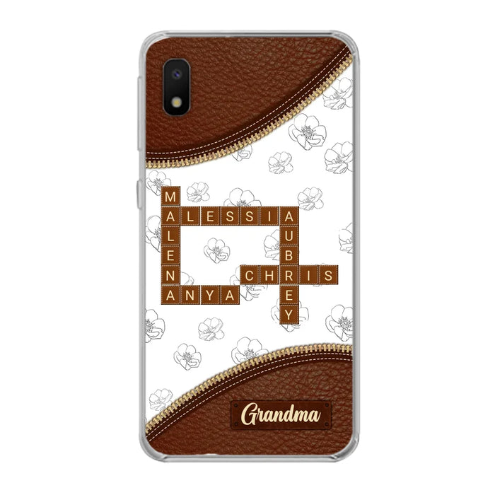 Custom Personalized Grandma Crossword iPhone/ Samsung Case - Gift Idea For Christmas/ Grandma