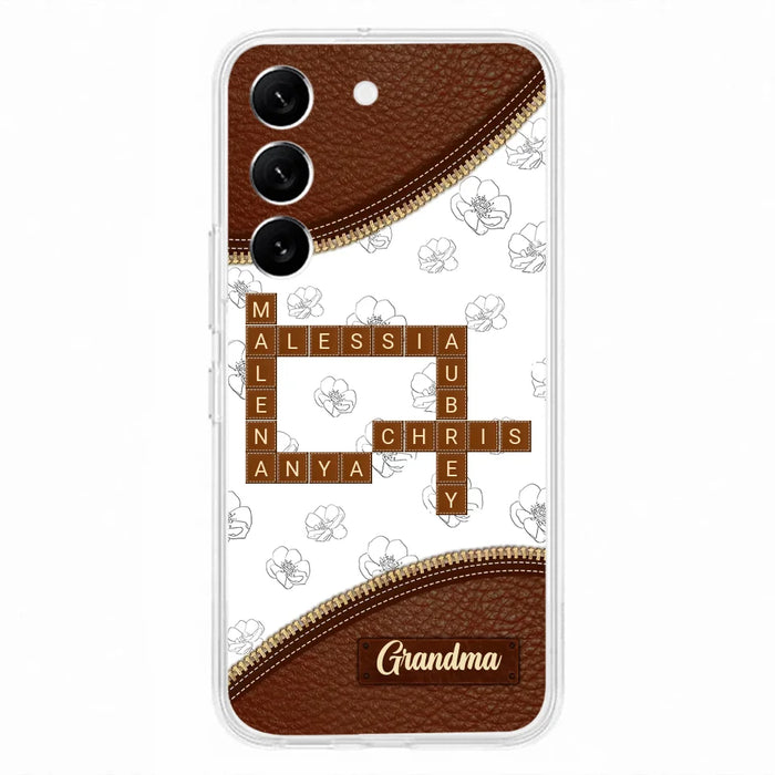 Custom Personalized Grandma Crossword iPhone/ Samsung Case - Gift Idea For Christmas/ Grandma