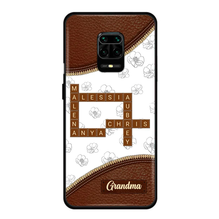 Custom Personalized Grandma Crossword Phone Case For Xiaomi/ Oppo/ Huawei - Gift Idea For Christmas/ Grandma