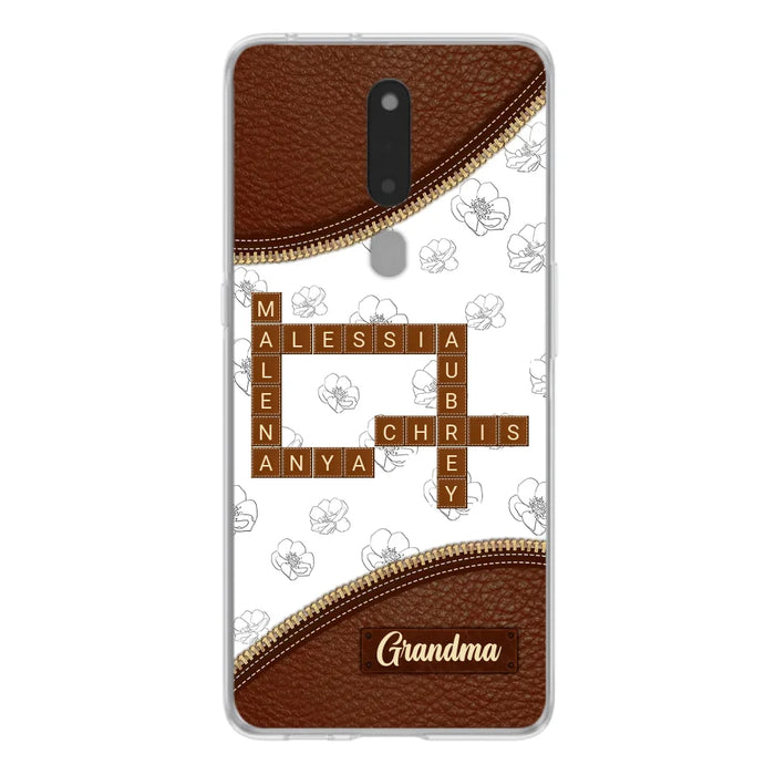 Custom Personalized Grandma Crossword Phone Case For Xiaomi/ Oppo/ Huawei - Gift Idea For Christmas/ Grandma