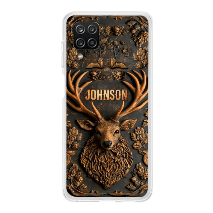 Custom Personalized Deer Hunting 3D Printed Effect Phone Case - Gift Idea For Hunting Lover - Case For iPhone/ Samsung