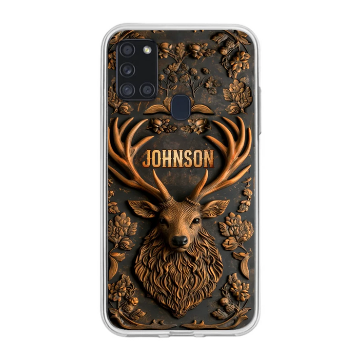 Custom Personalized Deer Hunting 3D Printed Effect Phone Case - Gift Idea For Hunting Lover - Case For iPhone/ Samsung