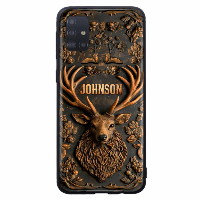 Custom Personalized Deer Hunting 3D Printed Effect Phone Case - Gift Idea For Hunting Lover - Case For iPhone/ Samsung