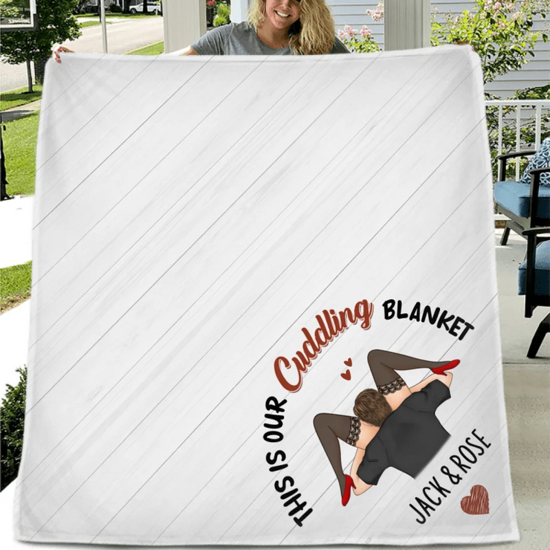 Personalized Couple Fleece Throw Blanket/Quilt - I Licked It So...It's Mine - Christmas Gift Idea For Couple