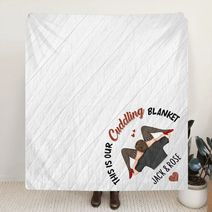 Custom Personalized Couple Fleece Throw/ Quilt Blanket - I Licked It So...It's Mine - Christmas Gift Idea For Couple