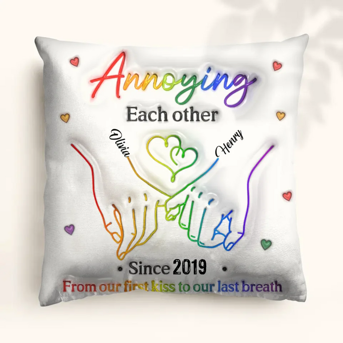 Personalized Couple Pillow Cover - Gift For Couple/Her/Him - Annoying Each Other