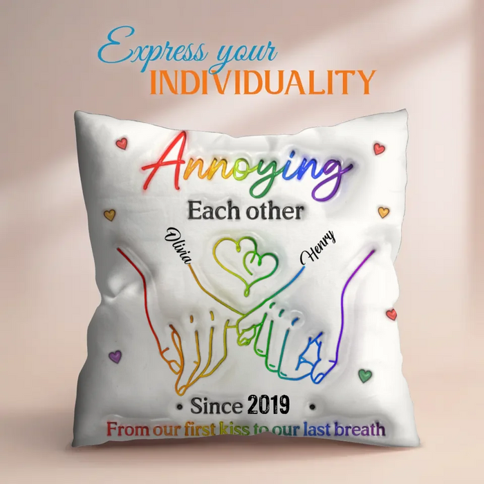 Personalized Couple Pillow Cover - Gift For Couple/Her/Him - Annoying Each Other