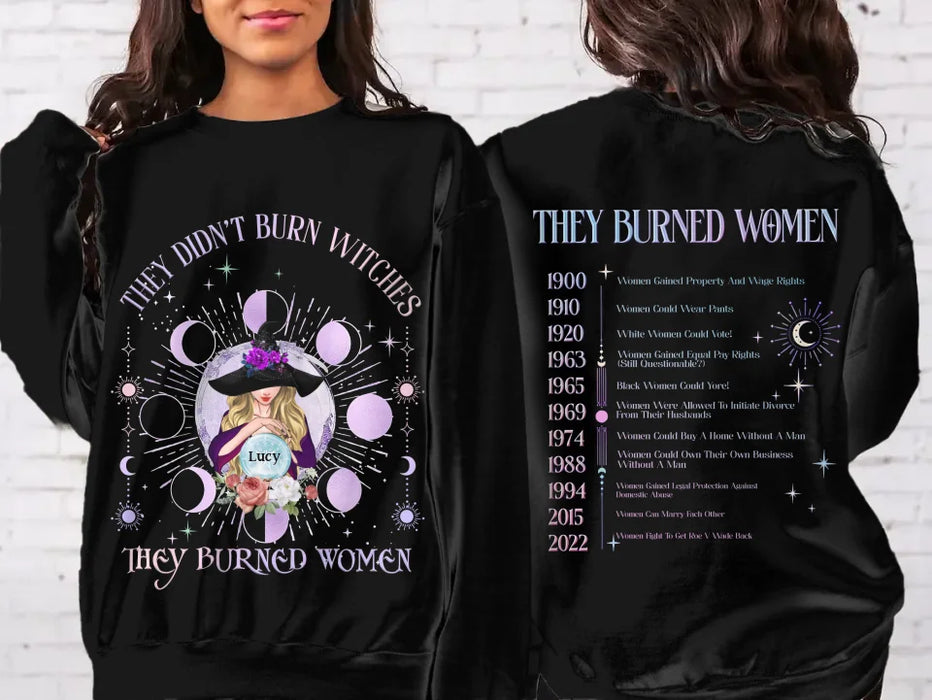 Custom Personalized Witch AOP Sweater - Gift Idea For Witch/ Girls - They Didn't Burn Witches They Burned Women