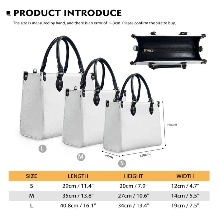 Personalized Grandma PU Leather Handbag With Long Straps - Up to 7 Kids - Mother's Day Gift Idea For Grandma