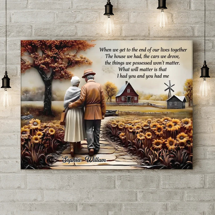 Custom Personalized Couple Horizontal Canvas - Gift Idea For Couple/ Husband And Wife - I Had You And You Had Me
