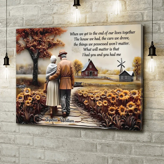 Custom Personalized Couple Horizontal Canvas - Gift Idea For Couple/ Husband And Wife - I Had You And You Had Me