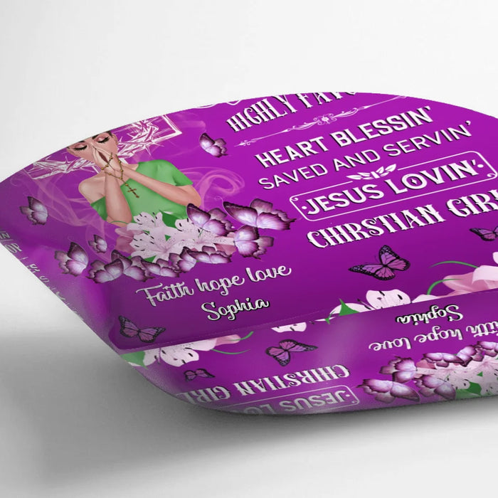 Personalized Bible Believer Pillow Cover - Christian Jesus Gifts - Faith Hope Love