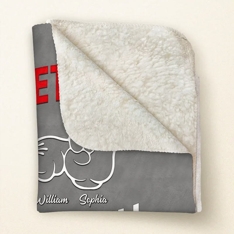 Personalized Couple Quilt/Fleece Throw Blanket - Gift Idea For Couple - My Netflix And Chill Blanket