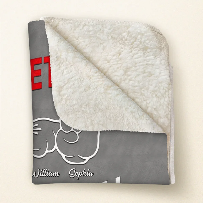 Personalized Couple Fleece Throw Blanket & Quilt - Gift Idea For Couple - My Netflix And Chill Blanket