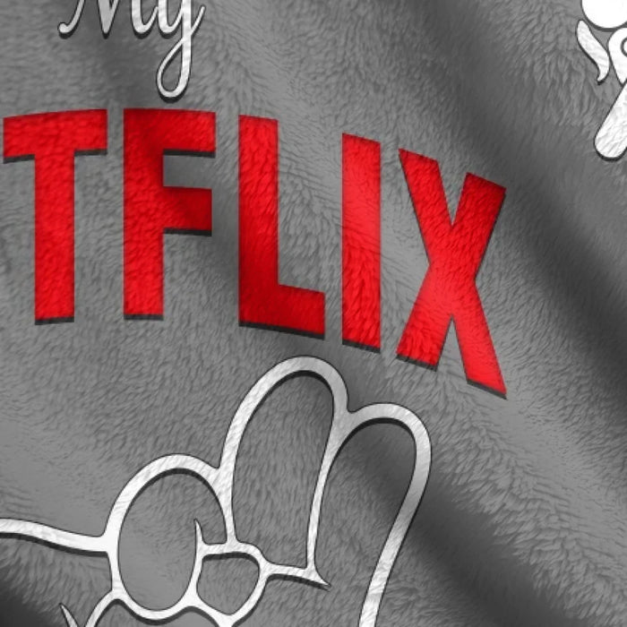 Personalized Couple Fleece Throw Blanket & Quilt - Gift Idea For Couple - My Netflix And Chill Blanket