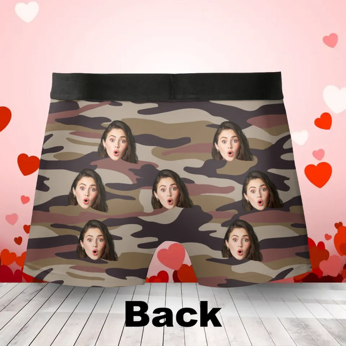 Personalized Funny Men's Boxer Briefs - Upload Photo - Gift Idea For Men, Boyfriend, Husband - I Licked It So It's Mine