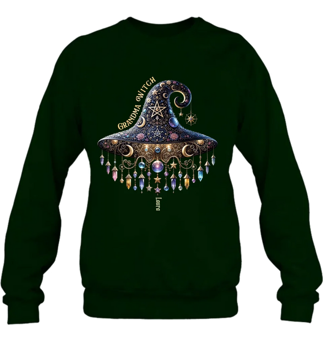 Personalized Grandma Witch T-shirt/Long Sleeve/Sweatshirt/Hoodie - Gift Idea For Grandma - Up to 13 Kids
