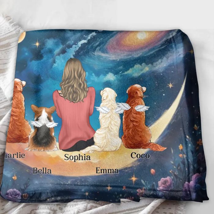 Personalized Pet Mom/Dad Fleece Throw Blanket & Quilt - Up to 4 Pets - I Love You In Every Universe