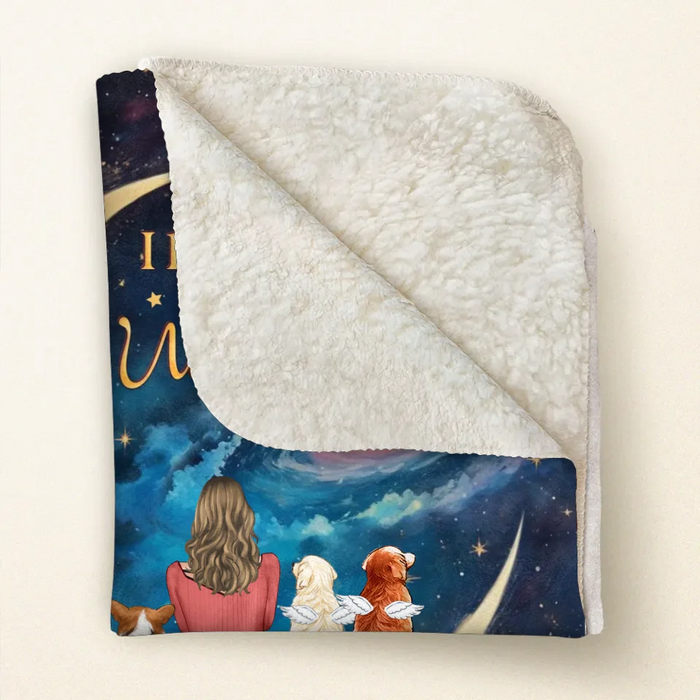 Personalized Pet Mom/Dad Fleece Throw Blanket & Quilt - Up to 4 Pets - I Love You In Every Universe