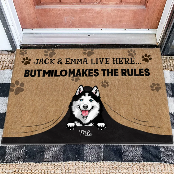 Personalized Dog Doormat - Gift Idea For Dog Lover - Up to 7 Dogs