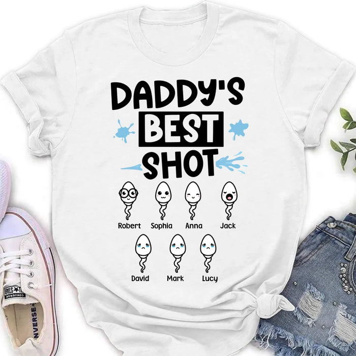 Personalized Sperm Shirt/Hoodie - Gift Idea For Father's Day with up to 7 Sperms - Daddy's Best Shot