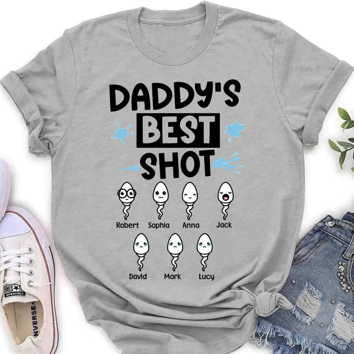 Personalized Sperm Shirt/Hoodie - Gift Idea For Father's Day with up to 7 Sperms - Daddy's Best Shot