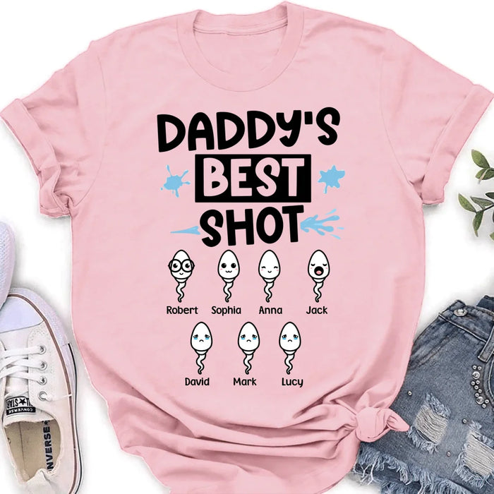 Personalized Sperm Shirt/Hoodie - Gift Idea For Father's Day with up to 7 Sperms - Daddy's Best Shot