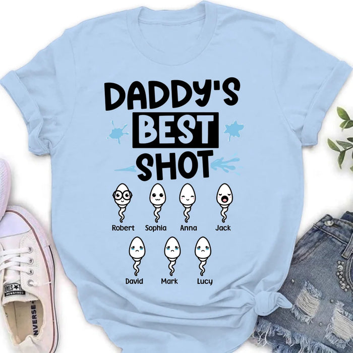 Personalized Sperm Shirt/Hoodie - Gift Idea For Father's Day with up to 7 Sperms - Daddy's Best Shot