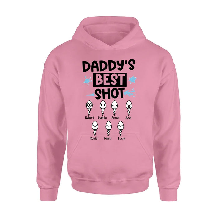 Personalized Sperm Shirt/Hoodie - Gift Idea For Father's Day with up to 7 Sperms - Daddy's Best Shot