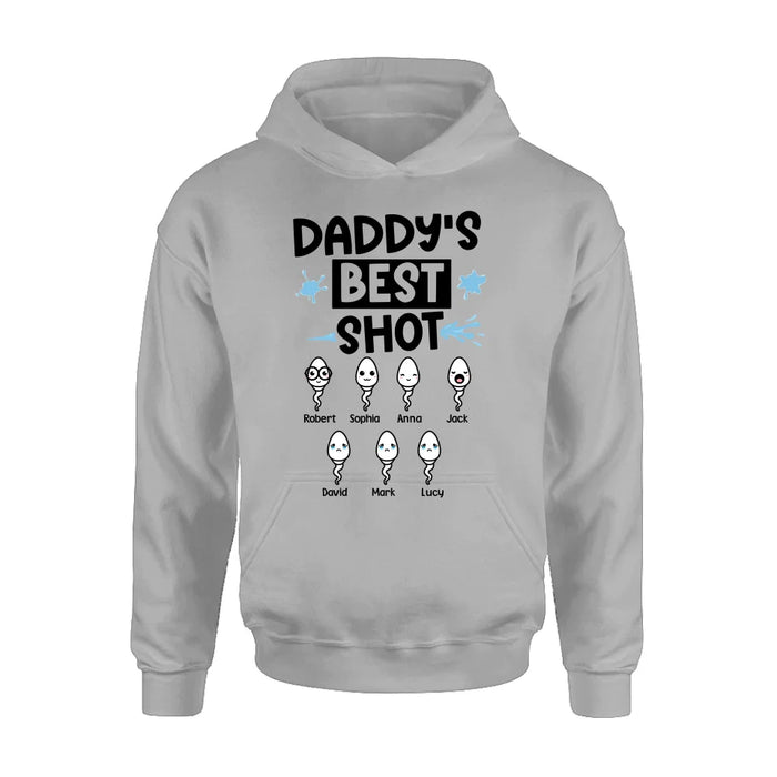 Personalized Sperm Shirt/Hoodie - Gift Idea For Father's Day with up to 7 Sperms - Daddy's Best Shot
