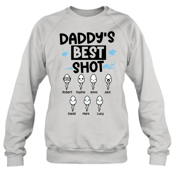 Personalized Sperm Shirt/Hoodie - Gift Idea For Father's Day with up to 7 Sperms - Daddy's Best Shot