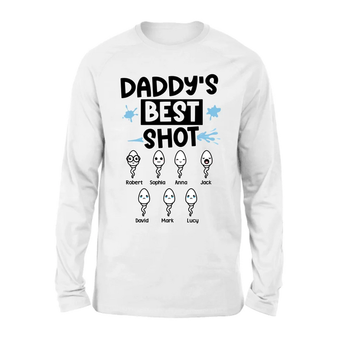 Personalized Sperm Shirt/Hoodie - Gift Idea For Father's Day with up to 7 Sperms - Daddy's Best Shot