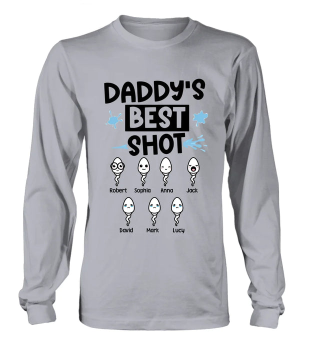 Personalized Sperm Shirt/Hoodie - Gift Idea For Father's Day with up to 7 Sperms - Daddy's Best Shot