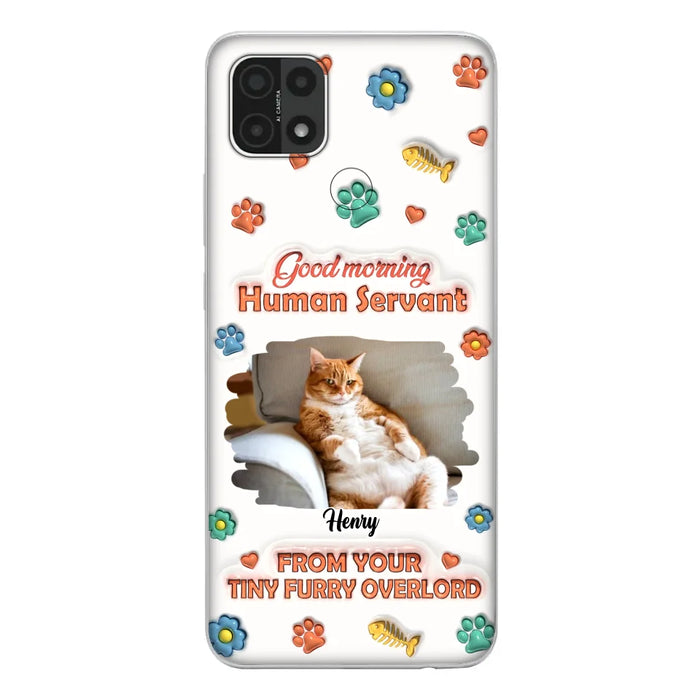 Personalized Pet Phone Case - Gift Idea For Dog/Cat Lover - Upload Photo - Good Morning Human Servant - Case For Xiaomi/Oppo/Huawei
