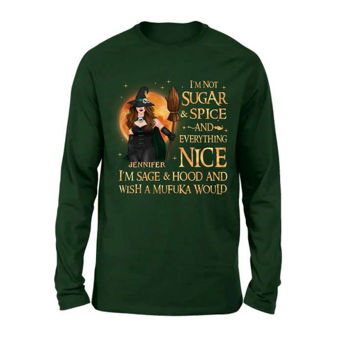 Personalized Witch Shirt/Hoodie - Gift Idea For Halloween/Witch - I'm Sage & Hood And Wish A Mufuka Would