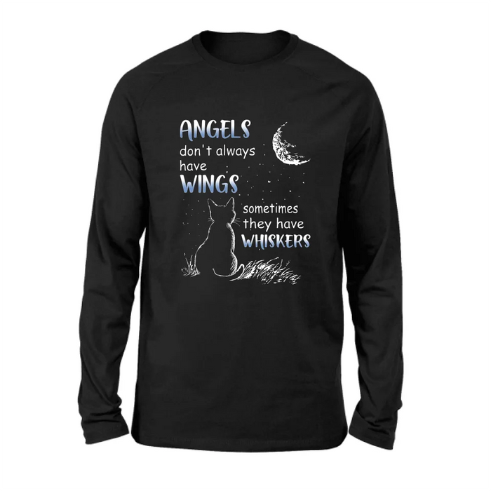 Personalized Memorial Cat/Dog T-shirt/Long Sleeve/ Sweatshirt/ Hoodie - Memorial Gift Idea For Pet Lover - Angels Don't Always Have Wings