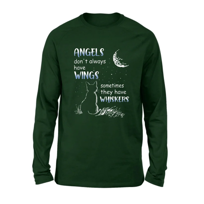 Personalized Memorial Cat/Dog T-shirt/Long Sleeve/ Sweatshirt/ Hoodie - Memorial Gift Idea For Pet Lover - Angels Don't Always Have Wings