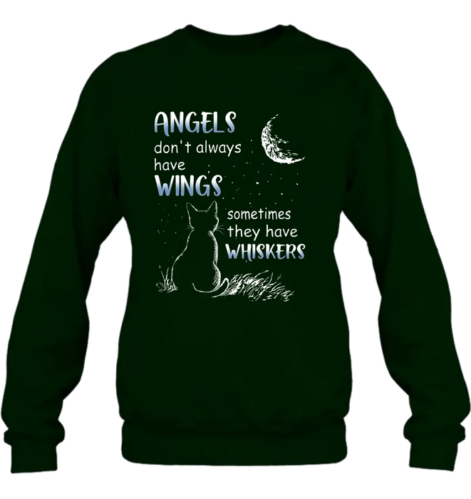Personalized Memorial Cat/Dog T-shirt/Long Sleeve/ Sweatshirt/ Hoodie - Memorial Gift Idea For Pet Lover - Angels Don't Always Have Wings