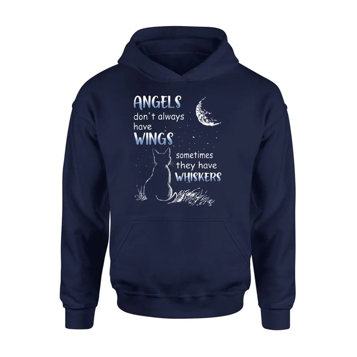 Personalized Memorial Cat/Dog T-shirt/Long Sleeve/ Sweatshirt/ Hoodie - Memorial Gift Idea For Pet Lover - Angels Don't Always Have Wings